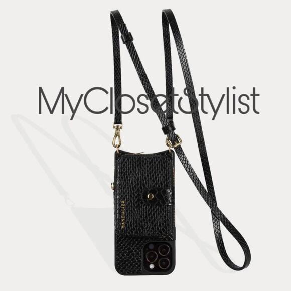Bandolier MIRROR Snake Black 13 Pro iPhone Case Strap SET! NWT Purse Crossbody - Picture 12 of 12